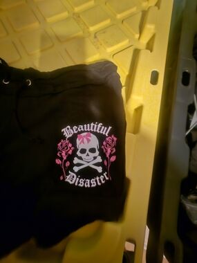 Beautiful Disaster Women’s Black Graphic Shorts